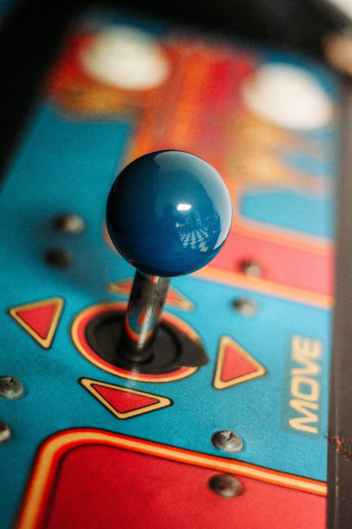 an arcade game joystick